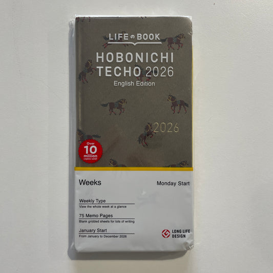 2026 Hobonichi Techo Weeks | Galloping Horses