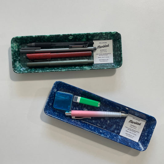 Melamine Marbled Pen Tray