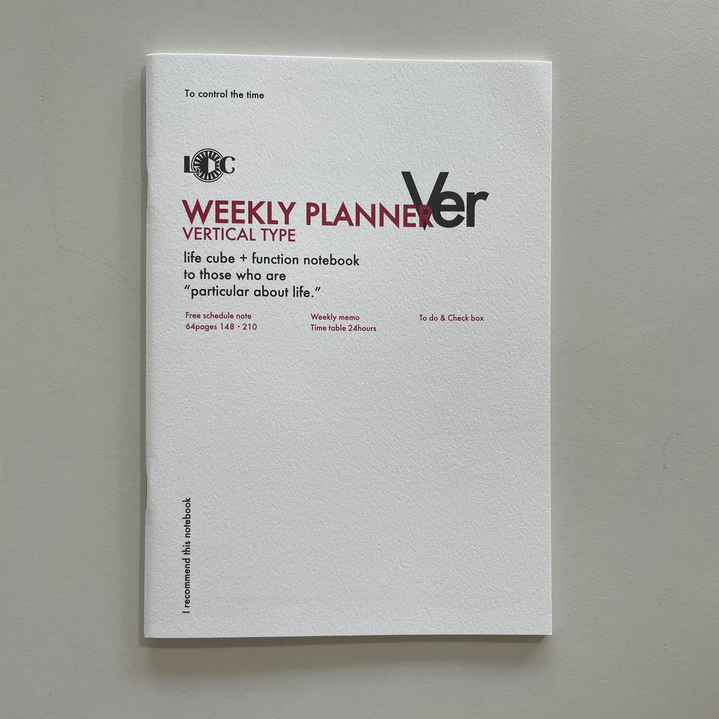 Luddite Weekly Planner Vertical Type