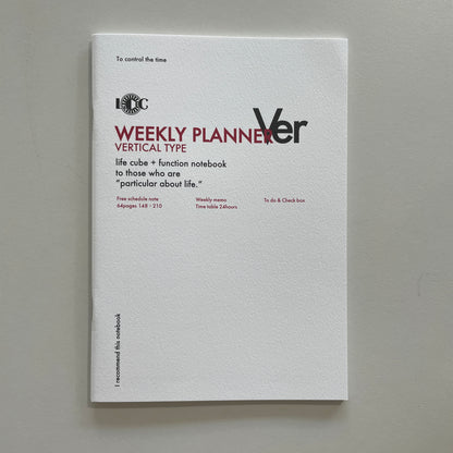 Luddite Weekly Planner Vertical Type