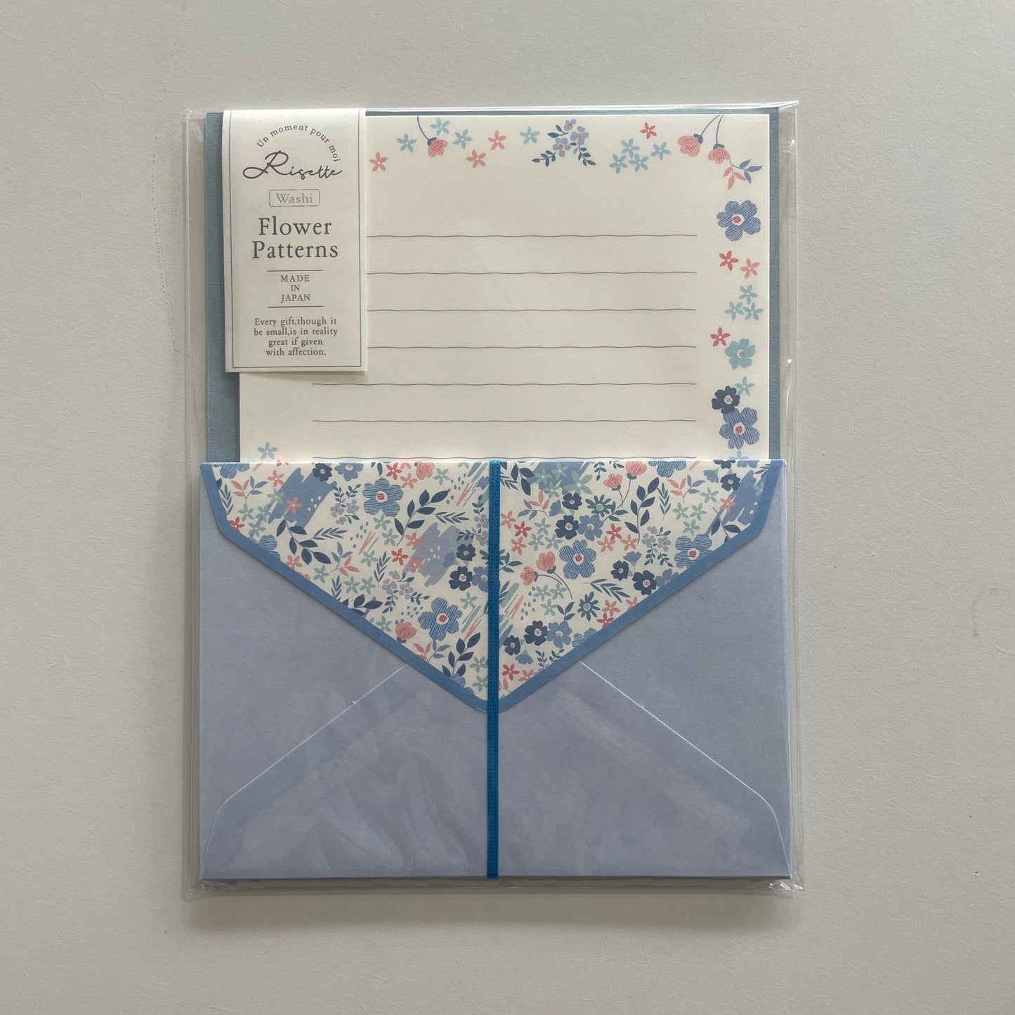 Risette Letter Writing Set | Blue and Red Floral