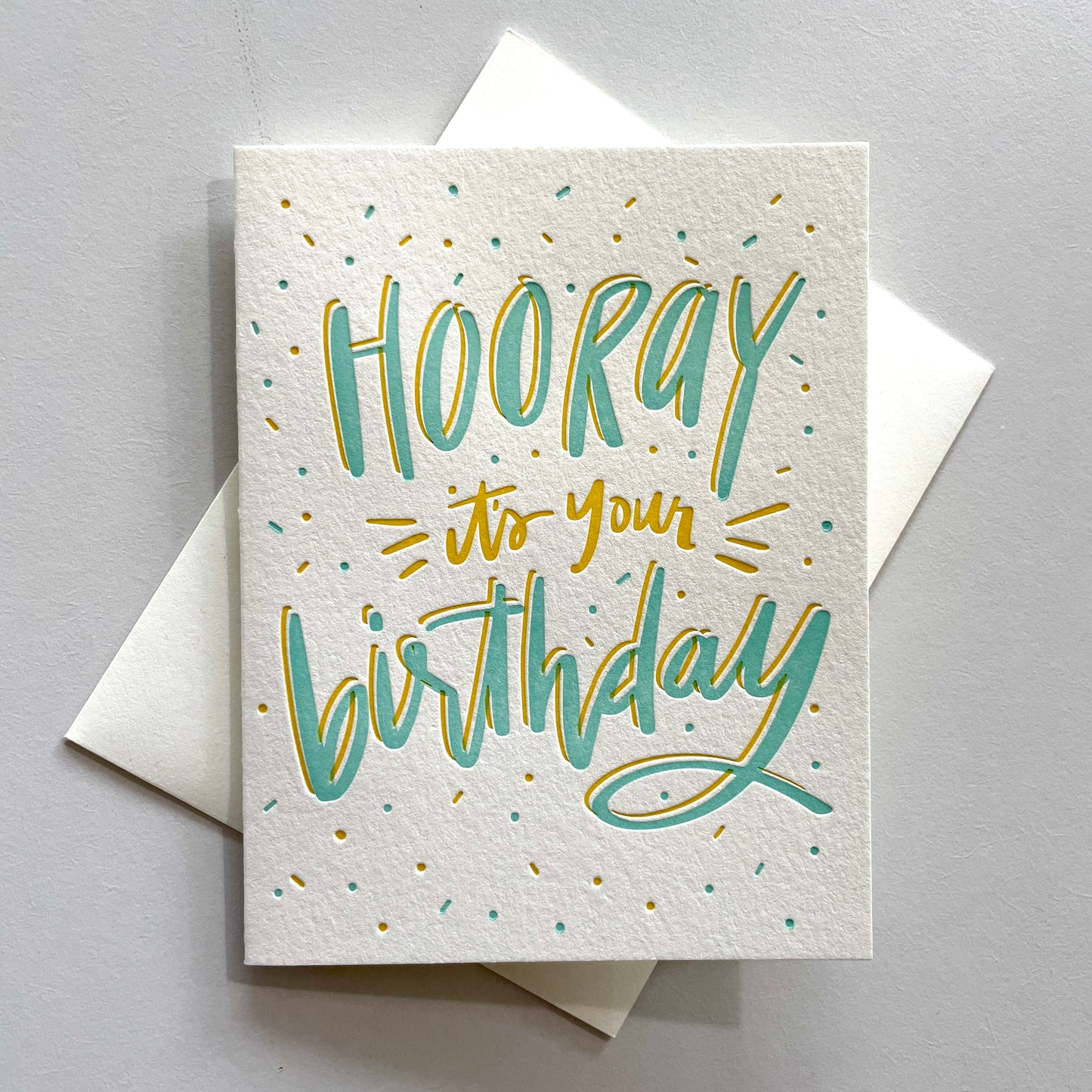 Hooray It's Your Birthday Letterpress Greeting Card