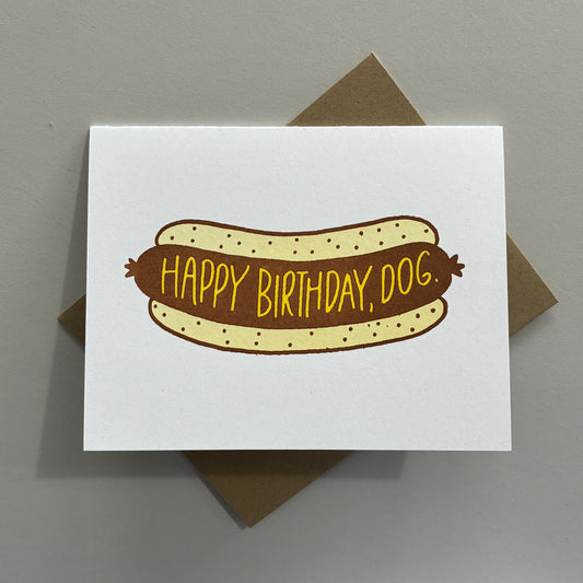 Hot Dog Happy Birthday Card