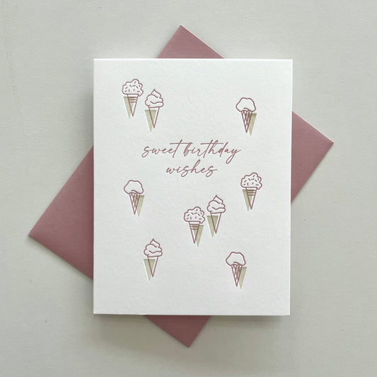 Ice Cream Cones Birthday Card