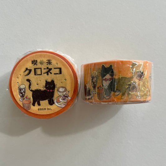 Black Cat Coffee Shop Washi Tape