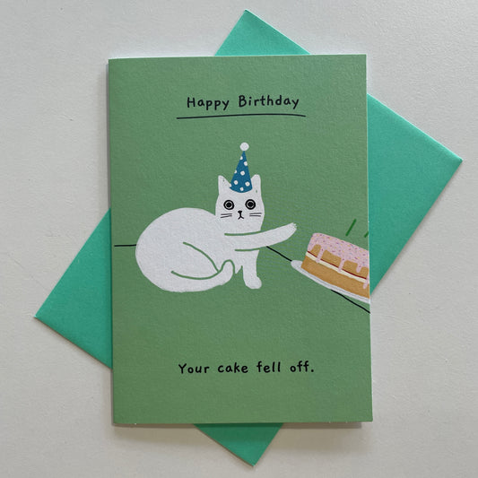 Ken The Cat Cake Birthday Greeting Card
