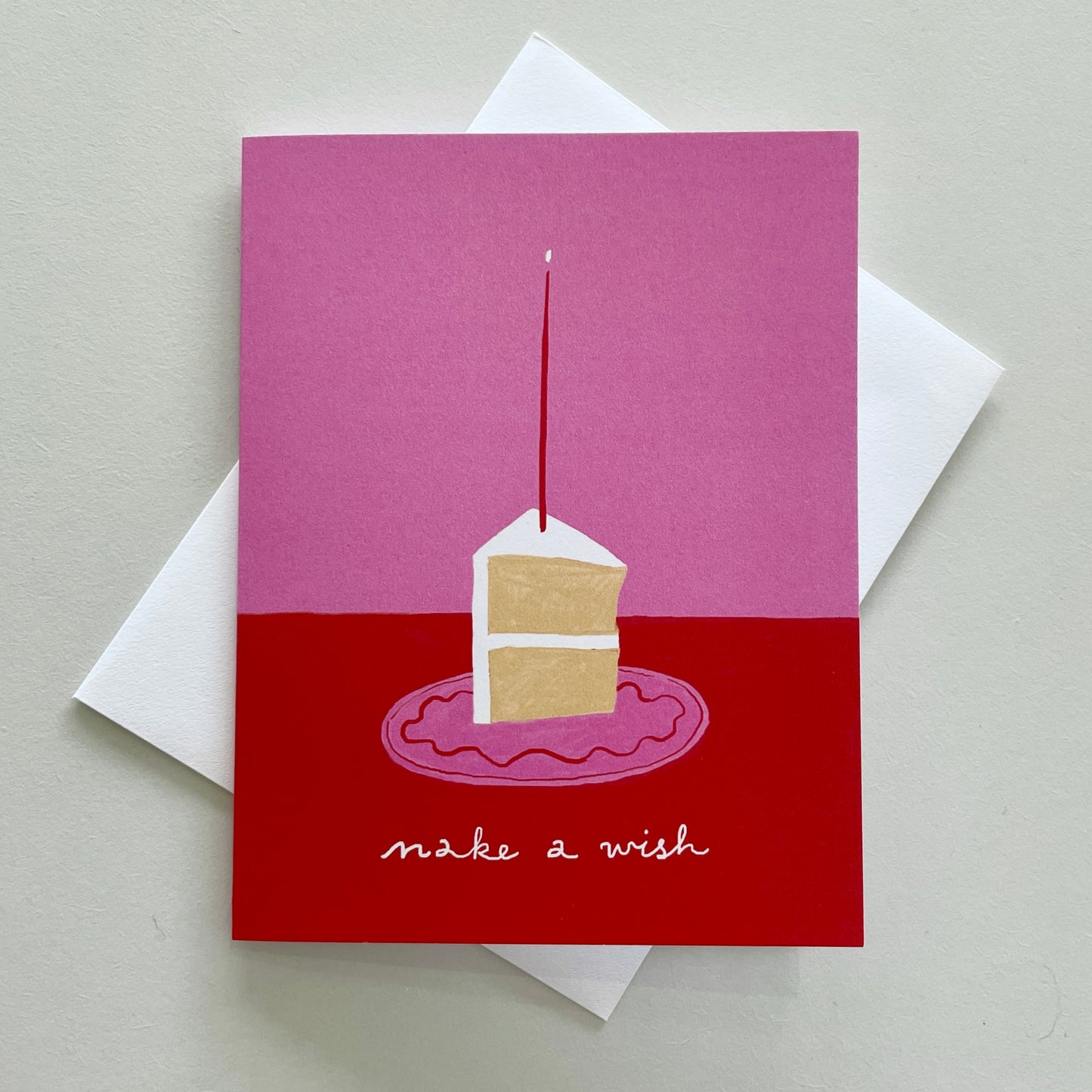 Make a Wish Cake Slice Birthday Card