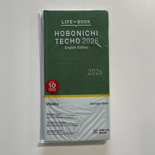 2026 Hobonichi Techo Weeks | Antique Green