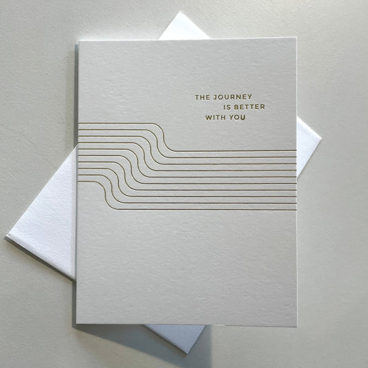 The Journey Luxe Gold Foil Greeting Card
