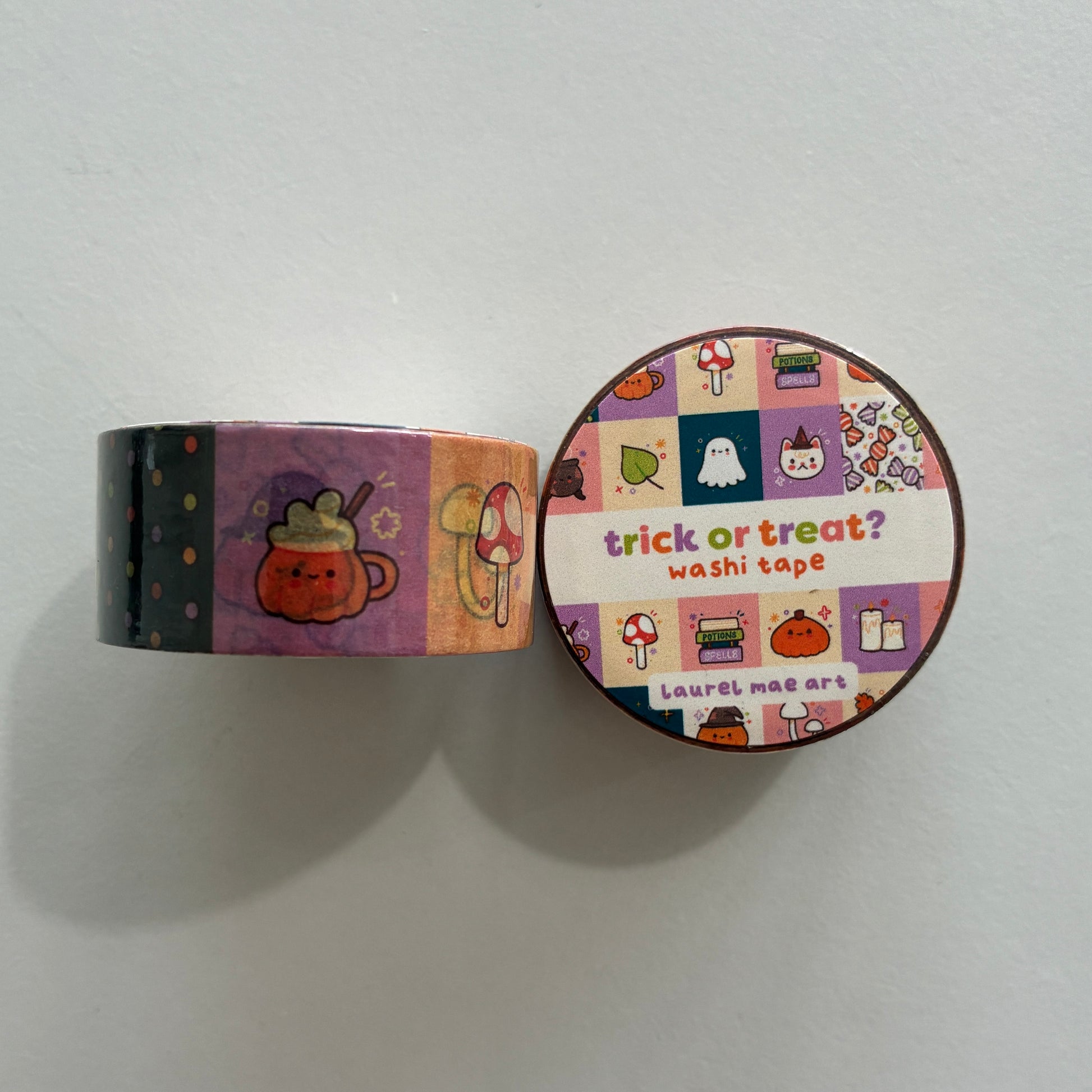 Halloween illustrations on washi tapr