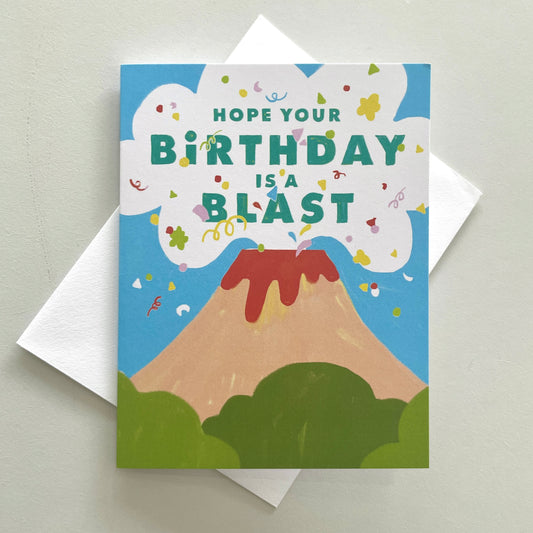 Volcano Blast Birthday Card