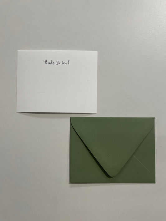Thanks So Much | Flat Notecard Set