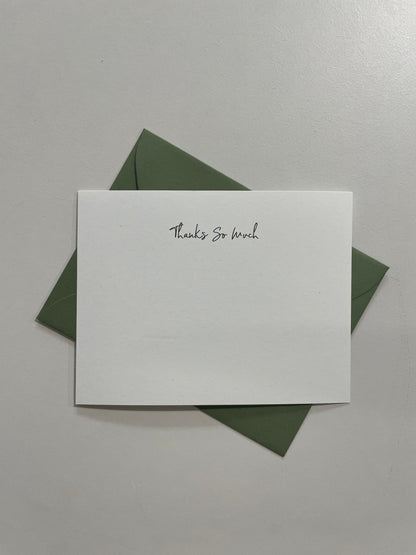 Thanks So Much | Flat Notecard Set
