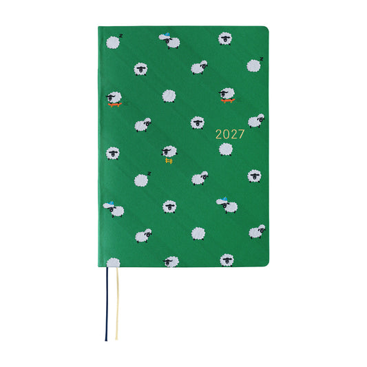 Hobonichi A6 HON: Bow & Tie: Sheep Sheep Sheep