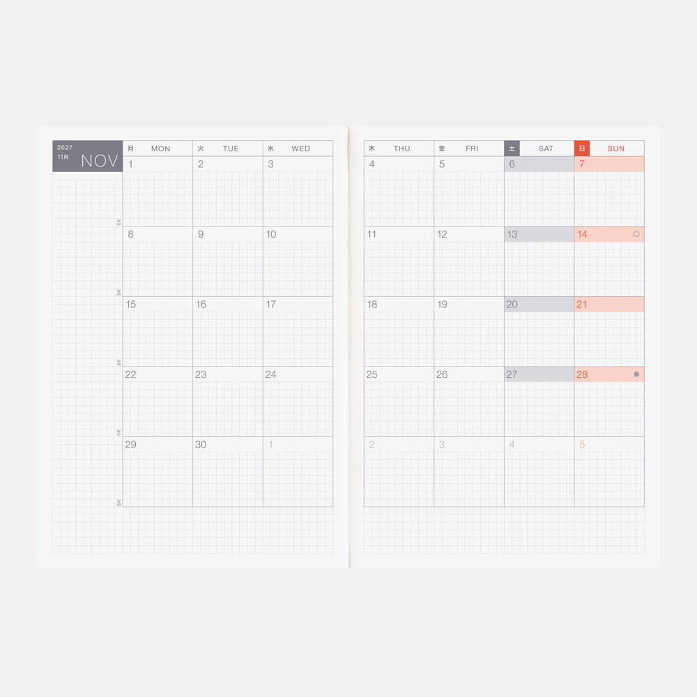 2027 Hobonichi Techo 2027 A5 Cousin