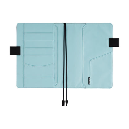 Hobonichi A5 Cover: Black x Clear Blue