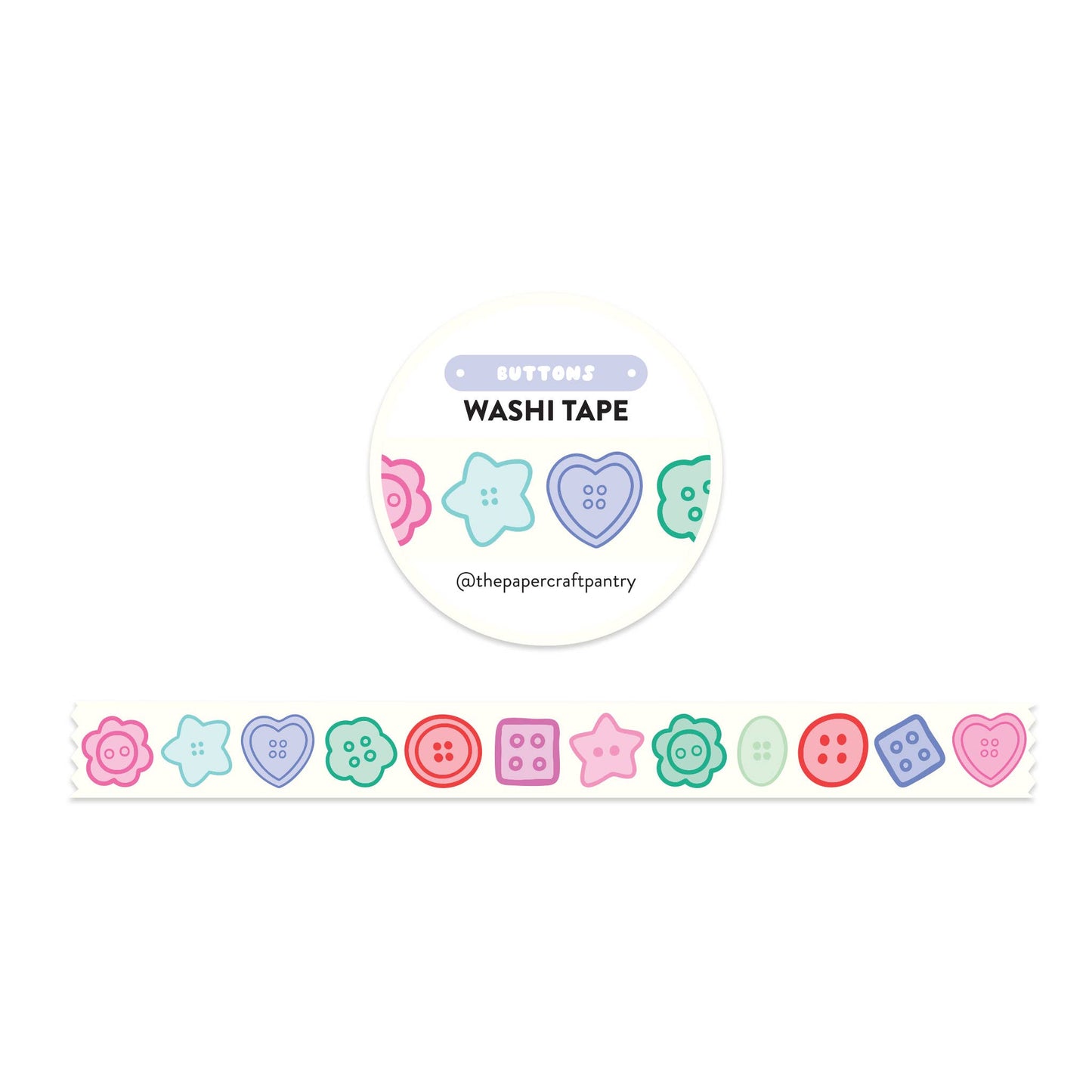 Buttons Washi Tape - 15mm