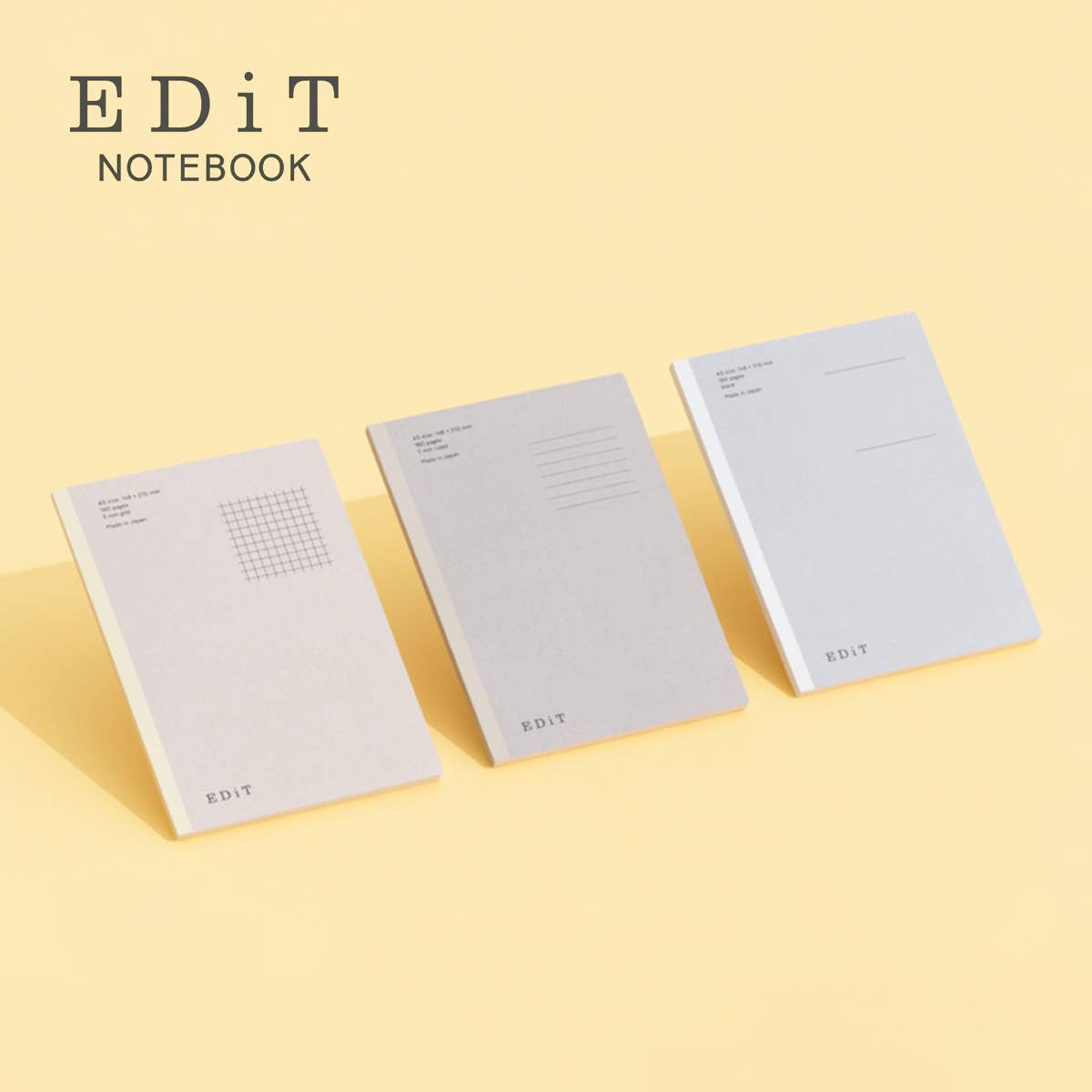 EDiT A6 Lightweight Notebook - 3 Layout (Grid, Ruled, Blank): 5 mm Grid
