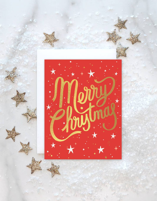 Christmas Script Card - Boxed Set of 8