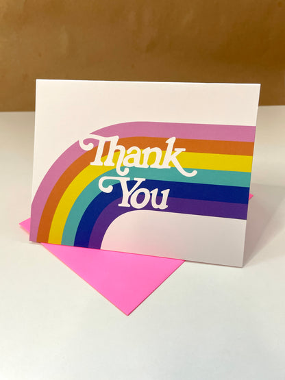 Rainbow Thank You Card