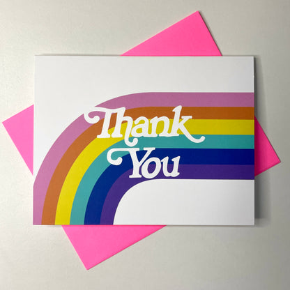 Rainbow Thank You Card