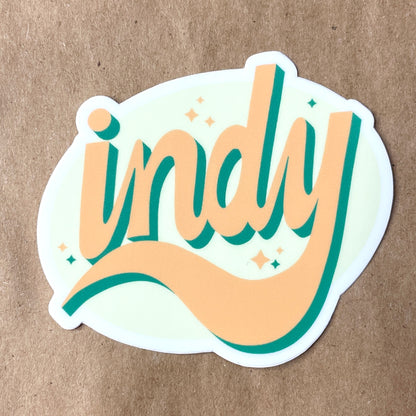 Retro Indy Sticker