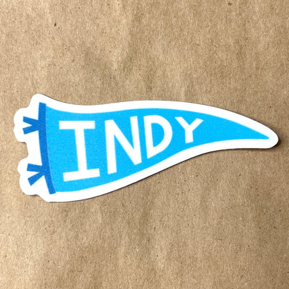 Indiana Pennant Flag Sticker