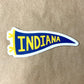 Indiana Pennant Flag Sticker
