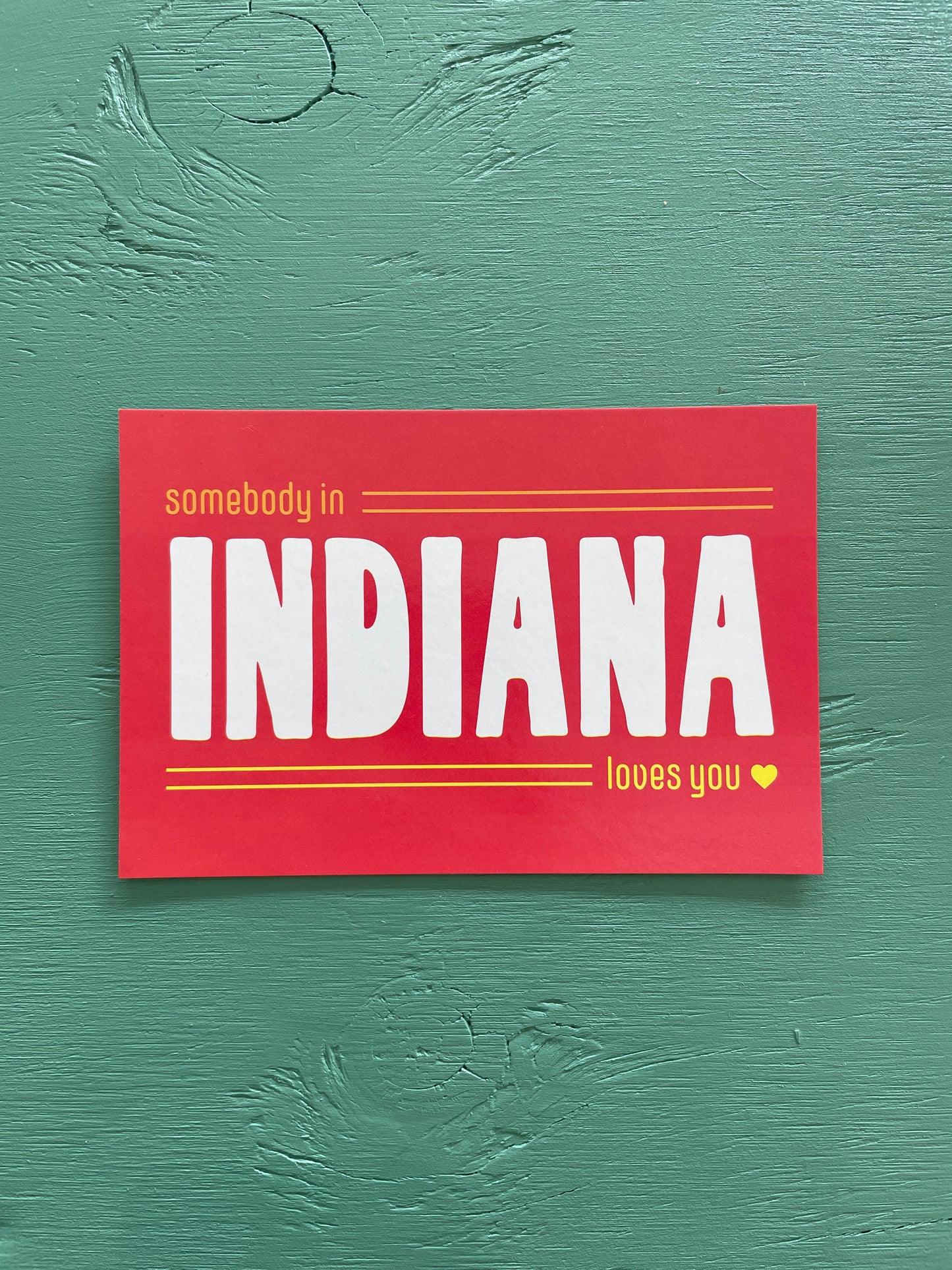 Somebody in Indiana Loves You Postcard