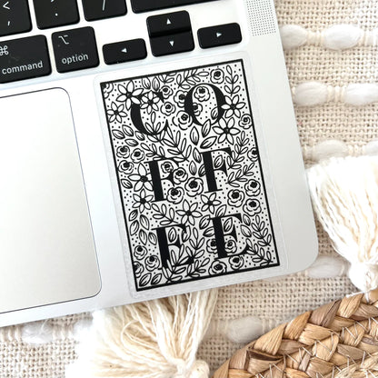 Coffee Floral Sticker