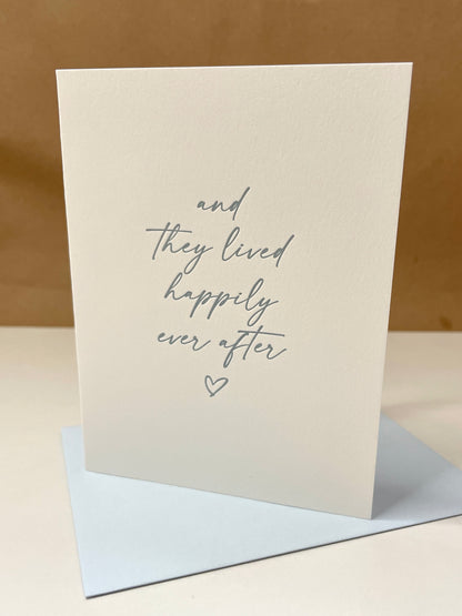 Happily Ever After Letterpress Wedding a Card