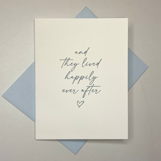 Happily Ever After Letterpress Wedding a Card