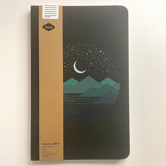 Mountain and Stars Layflat Notebook