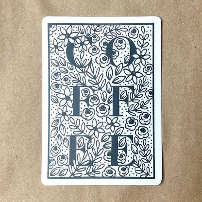 Coffee Floral Sticker