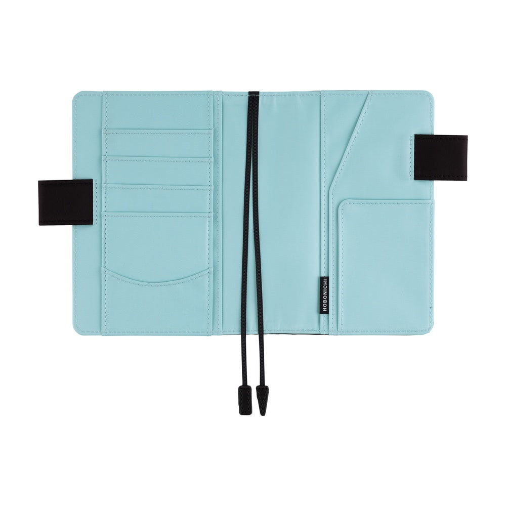 Hobonichi A6 Cover: Black x Clear Blue