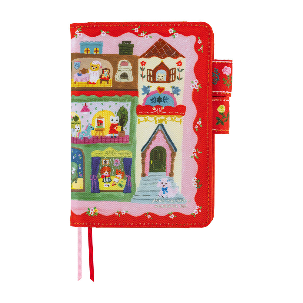 Hobonichi A6 Cover: Yumi Kitagishi: White Cat House