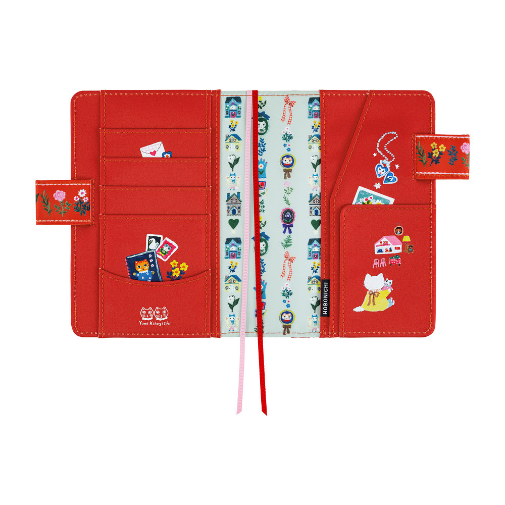 Hobonichi A6 Cover: Yumi Kitagishi: White Cat House