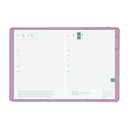 Hobonichi A6 Cover: Only is Not Lonely Lilac