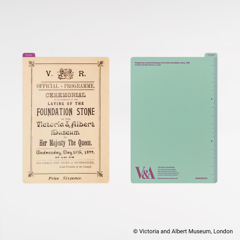 Hobonichi A6 Pencil Board: V&A Series: V&A's Foundation Stone Programme