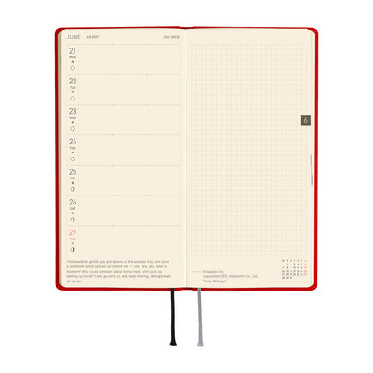 2027 Hobonichi Weeks: Poppy Red