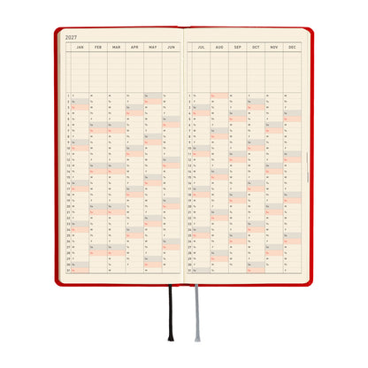 2027 Hobonichi Weeks: Poppy Red