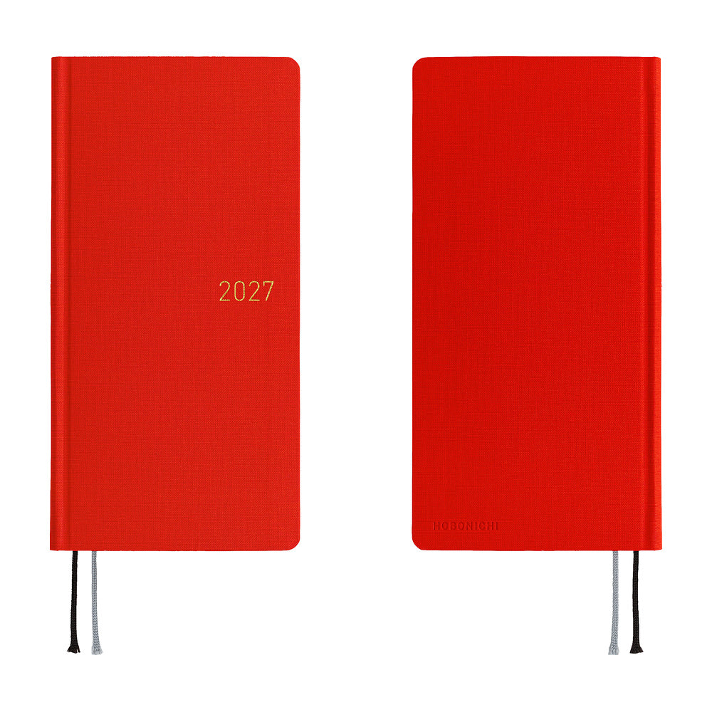 2027 Hobonichi Weeks: Poppy Red