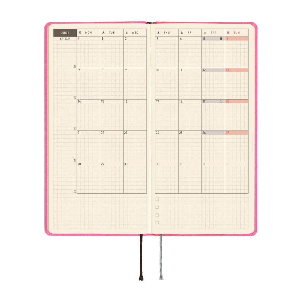 2027 Hobonichi Weeks Pink Sapphire