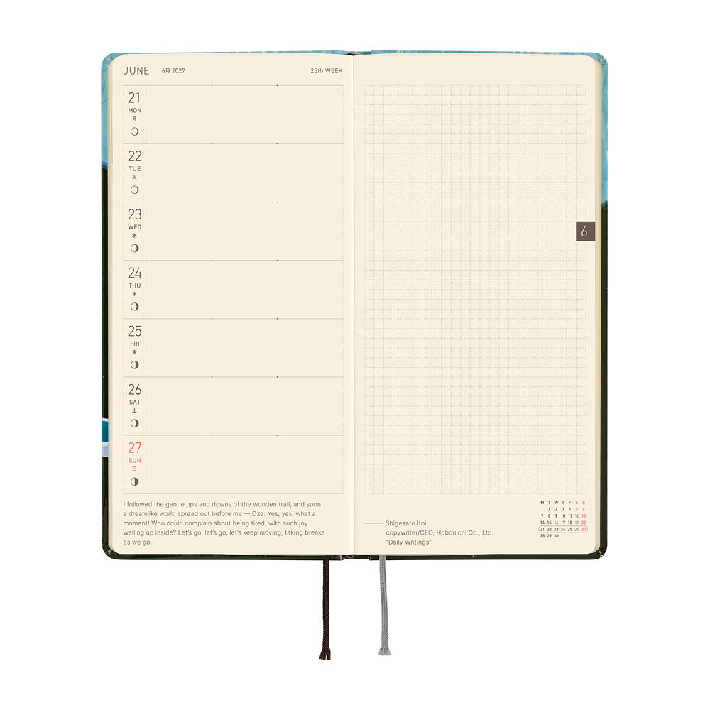 2027 Hobonichi Weeks: Hiroko Kubota: Meteor Shower in the Light Blue Forest