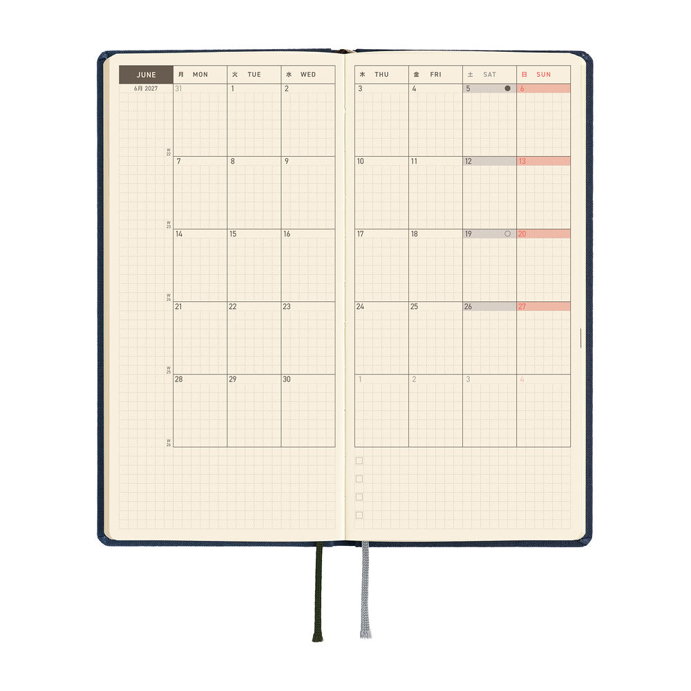 2027 Hobonichi Weeks: Midnight Blue