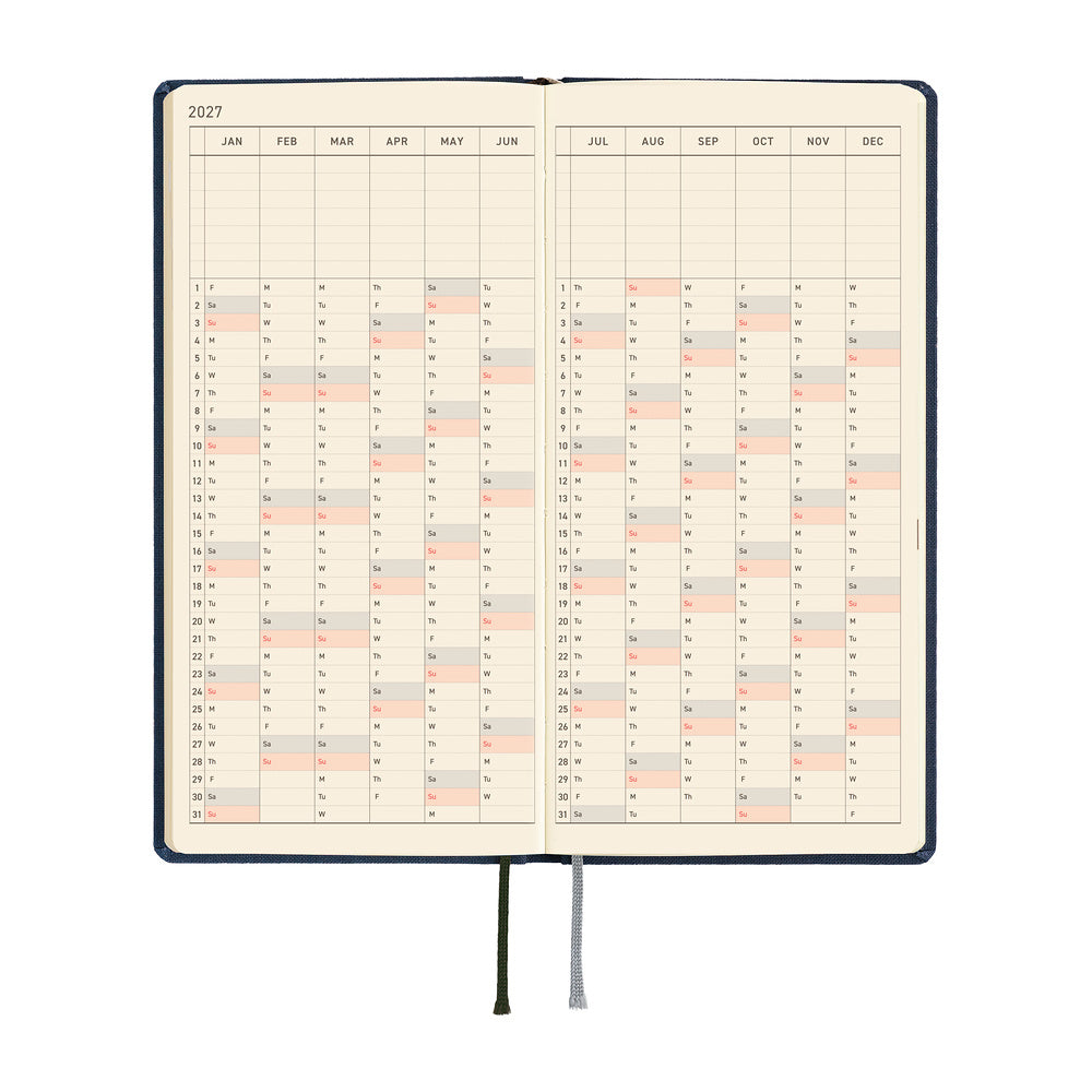 2027 Hobonichi Weeks: Midnight Blue