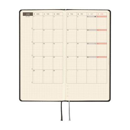 2027 Hobonichi Weeks: Paper Series Black Argyle