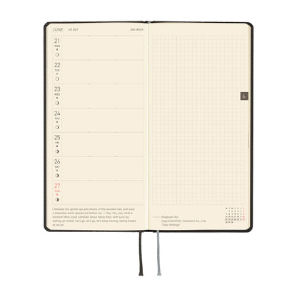 2027 Hobonichi Weeks: Paper Series Black Argyle