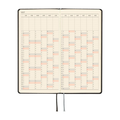 2027 Hobonichi Weeks: Paper Series Black Argyle