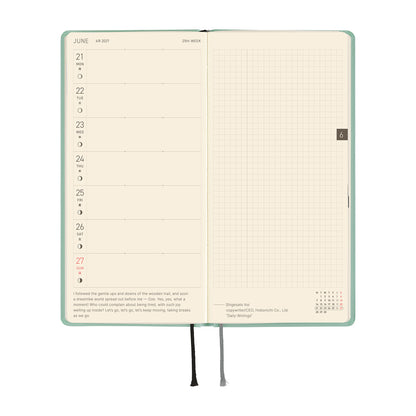 2027 Hobonichi Weeks: Paper Series Frosty Jade